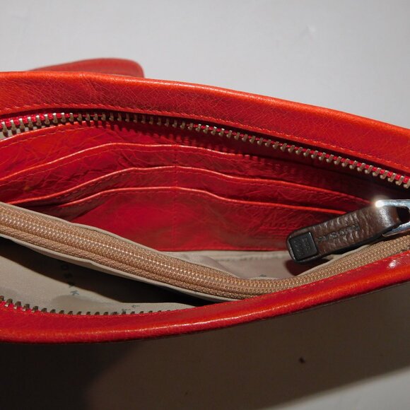 RUDSAK Burnt Orange leather Halo Mini Clutch Crossbody Bag  Purse Wallet - Picture 9 of 9